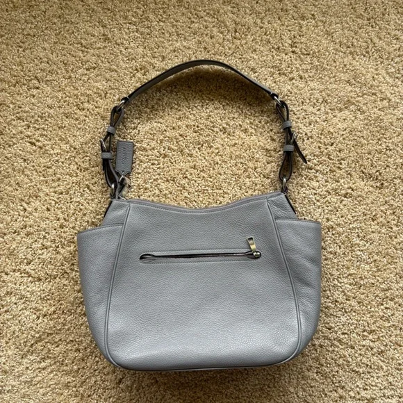 Coach Rori Gray Pebbled Leather Hobo Shoulder Bag - Picture 5 of 16